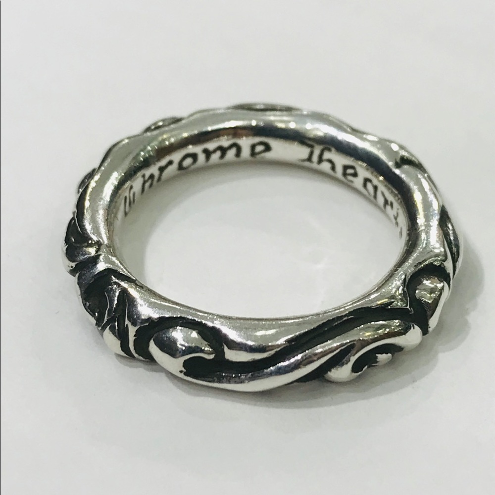 Chrome hearts sterling silver scroll ring